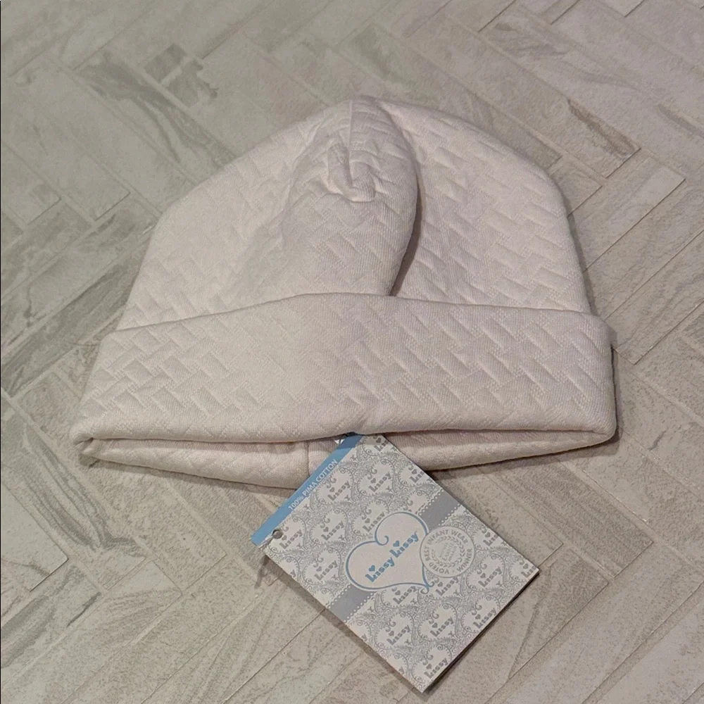 Kissy Kissy NWT Quilted Cozy Cream White Baby Hat